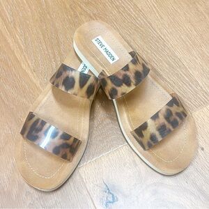 Steve Madden Tan and Brown Leopard Sandals